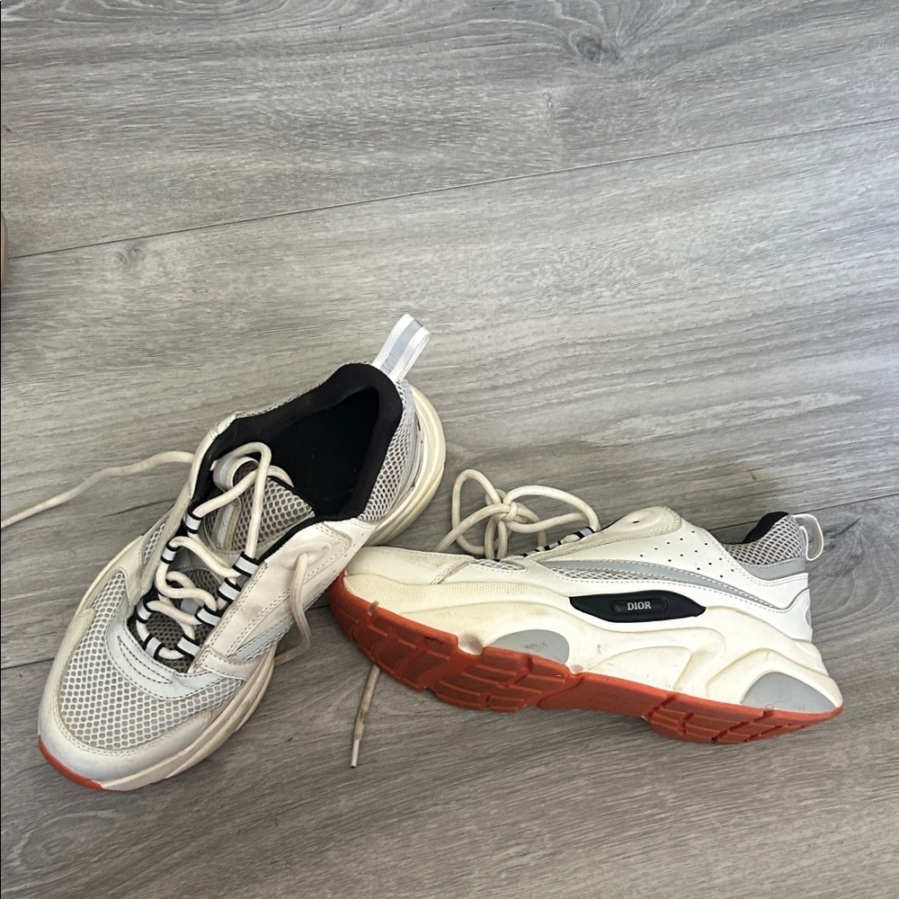Dior Cream Sneakers with Orange Soles B22 sneakers Unisex sz 37 - Picture 2 of 16
